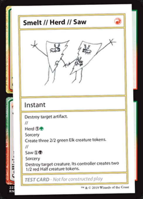 ■エンブレムあり■《Smelt+Herd+Saw(Play Test Card)》[Mystery Booster Playtest Cards] 分R